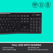 Logitech MK270 Wireless Keyboard and Mouse Combo - eBuy KSA