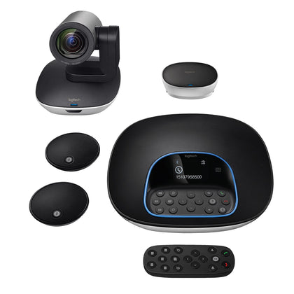 Logitech Group Video Conferencing Bundle With Expansion Mics For Big Meeting Rooms