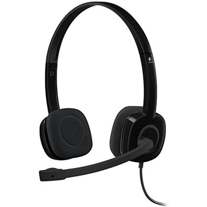 Lightweight And Adjustable Logitech H151 With 3.5 Mm Hack Stereo Headset