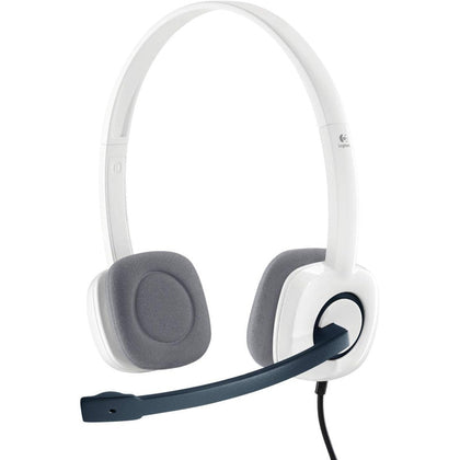 Logitech H150 Wired Headset, Stereo Headphones With Rotating Noise-Cancelling Microphone, Dual 3.5 Mm Audio Jack, In-Line Controls, Pc/Mac/Laptop - White