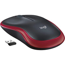 Logitech M185 Kabellose Maus, 2,4 GHz Mit USB-Nano-Empf¤Nger, 12 Monate Batterielaufzeit, 1000 DPI Optical Tracking, F¼R Links- Und Rechtsh¤Nder, Kompatibel Mit PC, Mac, Laptop - Rot