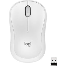 Logitech M221 Wireless Mouse, Silent Buttons, 2.4 GHz With USB Mini Receiver, Offwhite