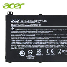 11.55V 5360mAh (61.9Wh) AC17A8M original laptop battery for Acer Spin 3 SP314-52-599W, TravelMate X3410-M-51XY - eBuy KSA