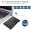 AVATTO Small-size 2.4GHz Wireless Numeric Keypad Numpad 18 Keys Digital Keyboard for Accounting Teller Laptop Notebook Tablets - eBuy KSA